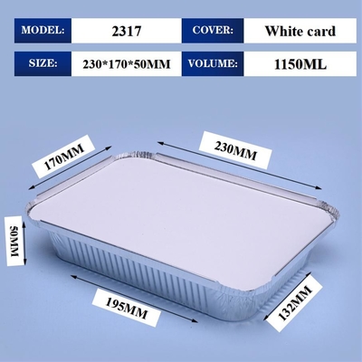 1150ML 알루미늄 필름 점심 상자 230mm*170mm*50mm 위생 오염