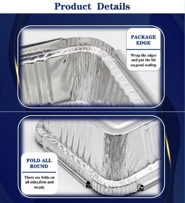 열 저항성 환경 친화적 인 알루미늄 필름 점심 상자 및 식품 포장을위한 식품 용기