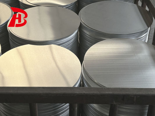 고 평면성 알루미늄 디스크 1050/3003 합금 O H12 온도 CC DC 재료 깊은 도영 균열 저항성 냄비 팬용 사용자 정의 지름 산업 스탬핑