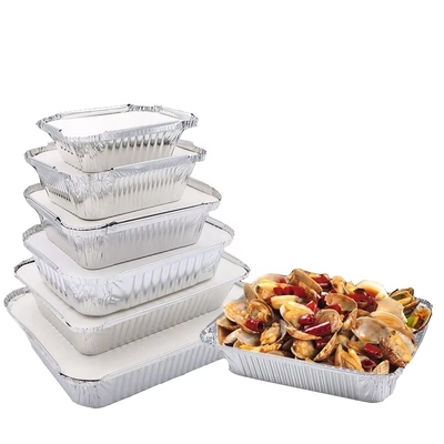 30g 알루미늄 포일 점심 상자 145x45mm 직사각형 일회용
